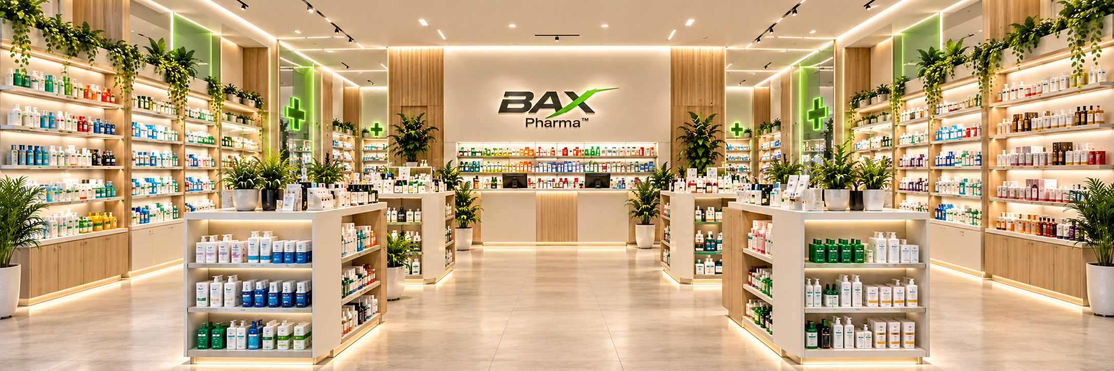 Interior da loja Bax Pharma